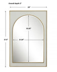 Crisanta - Gloss White Arch Mirror