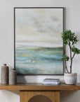 Awakening - Hand Painted Landscape Art - Blue / Brown / Green / White / Yellow