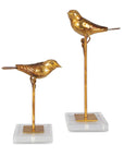 Passerines - Bird Sculptures (Set of 2) - Light Brown