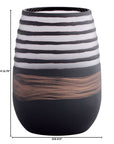 Midnight Road Vase | Black | Copper – Large