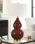 Gourd - Table Lamp - Burgundy