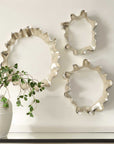 Ripple Effect - Wall Art (Set of 3) - Silver