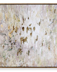 Golden Raindrops - Modern Abstract Art - Beige