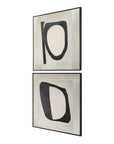 Characters - Abstract Art (Set of 2) - Black / Beige