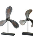 Propellers - Rust Sculptures (Set of 2) - Black