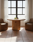 Maisie - Rolling Dining Chair Leather - Tan
