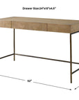 Aristotle - Natural Wood Modern Desk