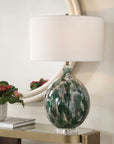 Mihaela - Drip Glaze Table Lamp - Blue / Green