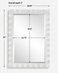 Haya - White Scalloped Mirror
