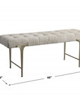 Imperial - Upholstered Gray Bench