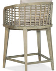 Surfrider - Barrel Back Counter Stool - Beige / Light Brown