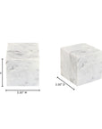 Cora - Cube Tabletop Accent - Purple / White Marble