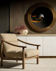 Colt - Occasional Chair - Beige / Dark Brown