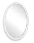 Bali - Ribbed Oval Mirror - White