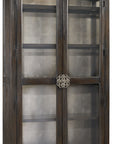 Sanctuary - Glass Bunching Curio - Ebony Antiqued Oak