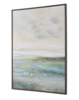 Awakening - Hand Painted Landscape Art - Blue / Brown / Green / White / Yellow