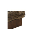 Serge - Ottoman Faux Fur - Brown