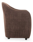 Drava - Rolling Dining Chair - Dark Brown