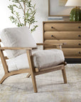 Laid - Back Sheepskin Accent Chair - White