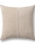 Nisha - 22" x 22" Accent Pillow - Natural / Ivory