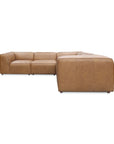 Form - Classic L Modular Leather Sectional - Light Brown