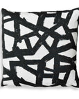 Draft - Outdoor Pillow - Onyx / White