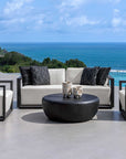 Remsen - Outdoor Sofa - Black / Oyster