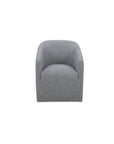 Sandy - Fabric Rolling Dining Chair - Gray
