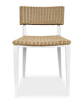 Calbas - Outdoor Dining Chair - White / Woodtone