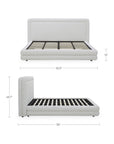 Tory - King Bed - Pebble