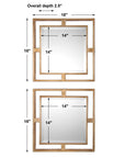Allick - Square Mirrors (Set of 2) - Gold