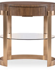 Eleana - Oval Nightstand - Medium Wood
