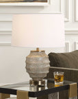 Acosta - Ribbed Table Lamp - Gray