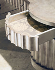 Melange - Fluted Kidney Desk - Pearl Silver