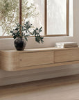 Round - Off Floating Console Table - Natural