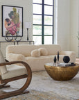 Abide - Rounded Sheepskin Sofa - Beige