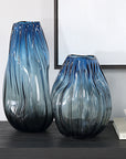 Midnight Horizon - Vases (Set of 2) - Light Blue