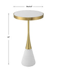 Apex - White Concrete Accent Table