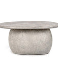 Britney - Outdoor Round Coffee Table - Light Gray
