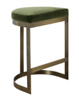 Ivanna - Brass Counter Stool - Moss