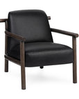 Azoria - Leather Accent Chair - Black