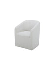 Sandy - Fabric Rolling Dining Chair - Off White