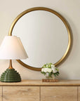 Atkinson - Modern Round Mirror - Brass