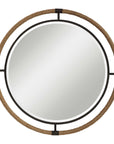 Melville - Coastal Round Mirror - Gold