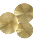 Cymbalic - Round Brass Wall Art (Set of 3) - Brass