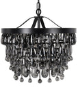 Renata - Glass Round Chandelier - Black
