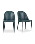 Burton - Vegan Leather Dining Chair (Set of 2) - Dark Teal