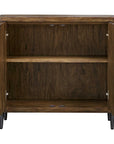 Pinstripe - 2 Door Cabinet - Dark Brown