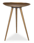 Lily Pad - Antique Brass Accent Table