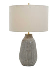 Monacan - Textured Table Lamp - Gray